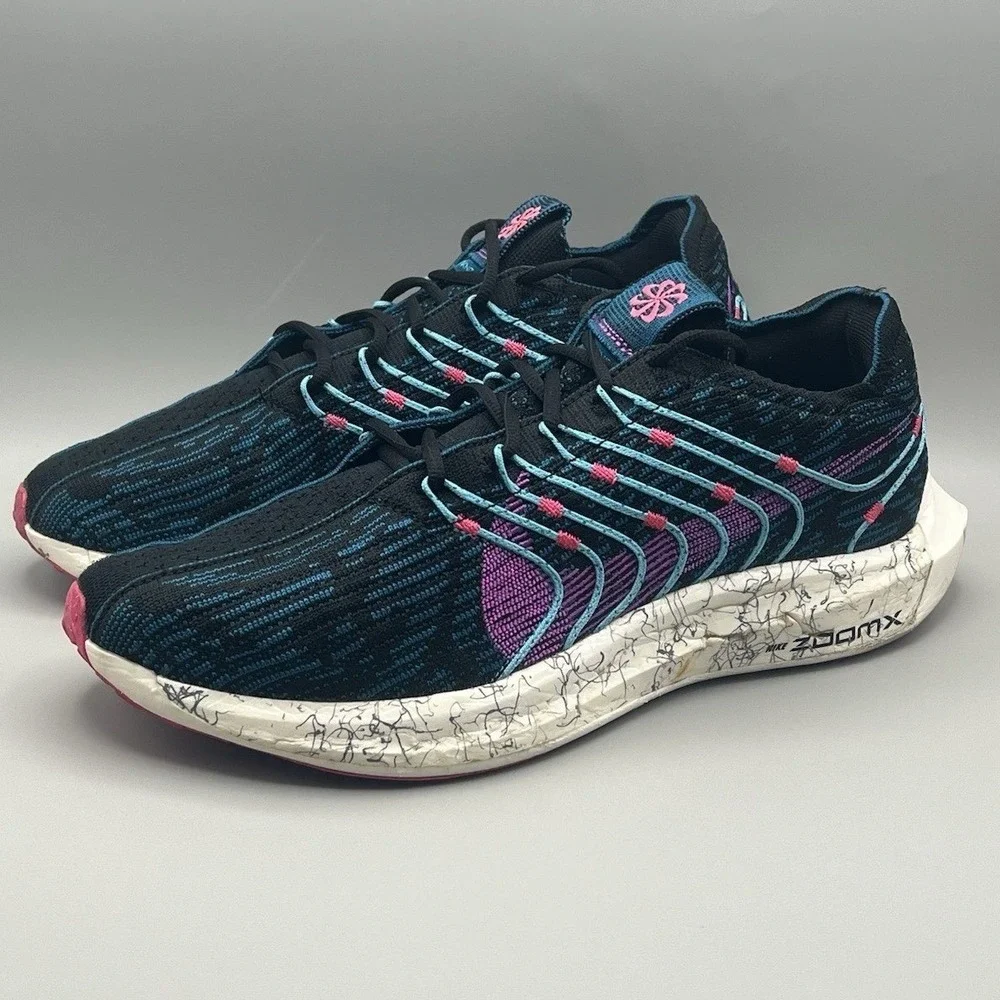 2022 Nike Pegasus Turbo Next Nature Black‎ Fuchsia Runner - Men's Size 11 USED